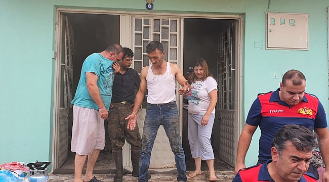Bayramiç'te ev yangını
