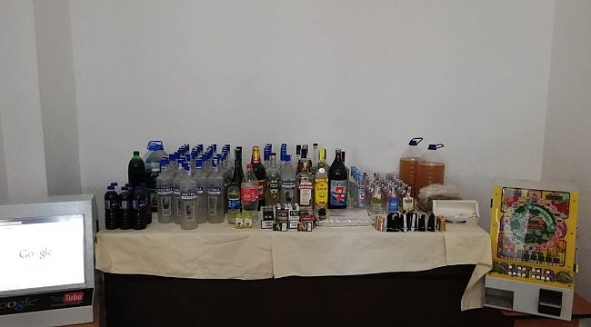 Tekirdağ'da 77 litre kaçak içki ele geçirildi