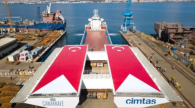 "Simgelerin Köprüsü"nün ilk tabliyesi Çanakkale'ye ulaştı