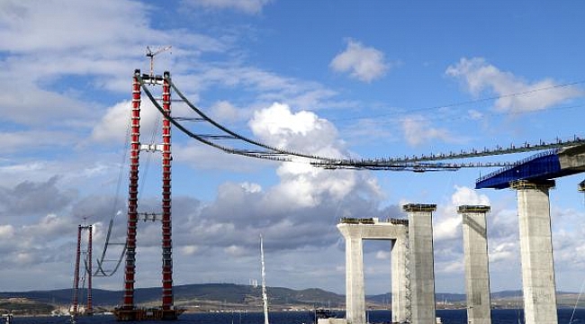 1915 Çanakkale Köprüsü kedi yolunda sona yaklaşıldı