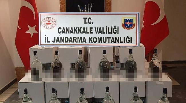 Çanakkale'de 888 litre kaçak etil alkol ele geçirildi