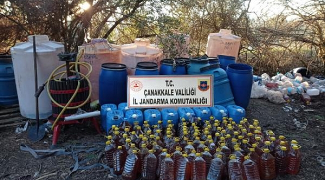 Çanakkale'de 1510 litre kaçak şarap ele geçirildi