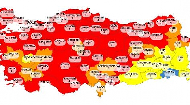 Çanakkale 'çok yüksek riskli' kategoriye yükseldi