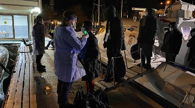Ayvacık açıklarında, 101 kaçak göçmen kurtarıldı
