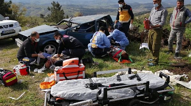 Çanakkale'de otomobil takla attı; sürücü öldü, eşi ağır yaralı