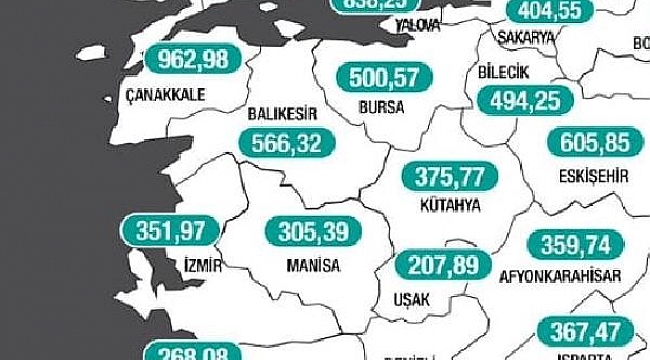 Vaka sayısının 26 kat arttığı Çanakkale, Türkiye'de 1'inci oldu