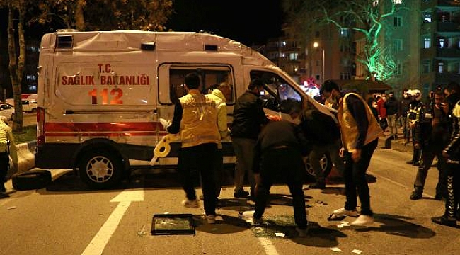 Ambulans ile taksinin çarpışma anı kamerada