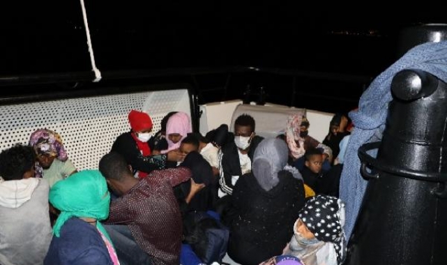 Ayvacık açıklarında 59 kaçak göçmen kurtarıldı
