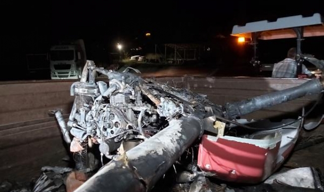 Çanakkale'de gözetleme uçuşu yapan insansız helikopter düştü