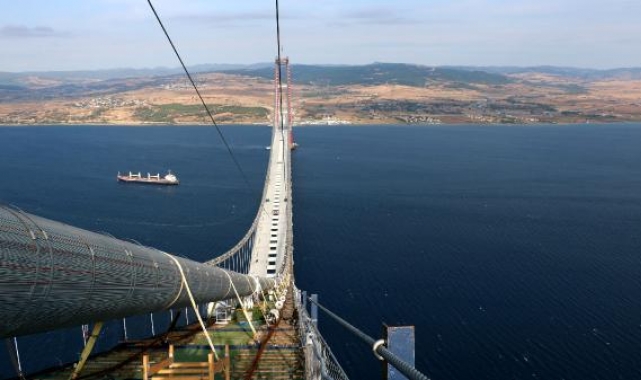 1915 Çanakkale Köprüsü, 318 metrelik kuleden görüntülendi