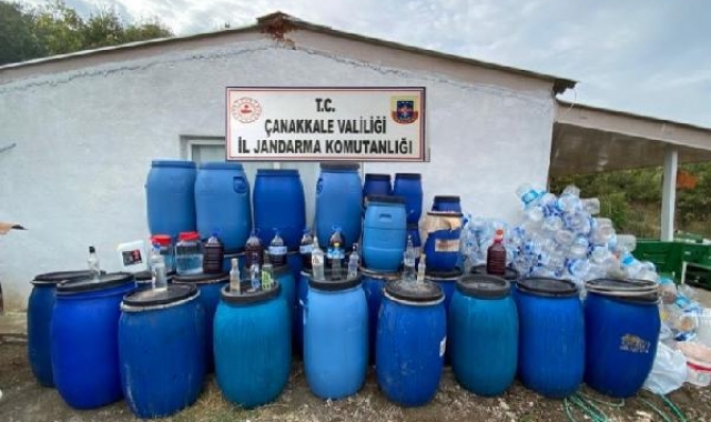 Bağ evinde 3 bin 230 litre kaçak şarap ele geçirildi