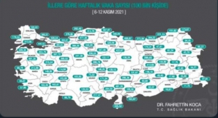 En çok vaka artışı Tunceli, Osmaniye ve Çanakkale'de
