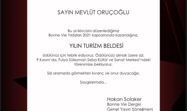 Geyikli ‘Yılın Turizm Beldesi’ seçildi