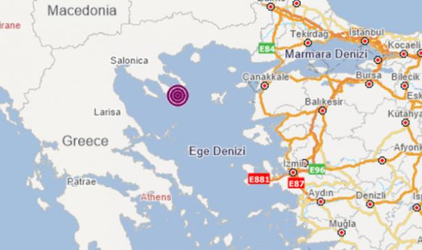 Ege Denizi'nde 5,3 büyüklüğünde deprem! Sarsıntı İzmir ve Çanakkale'de de hissedildi