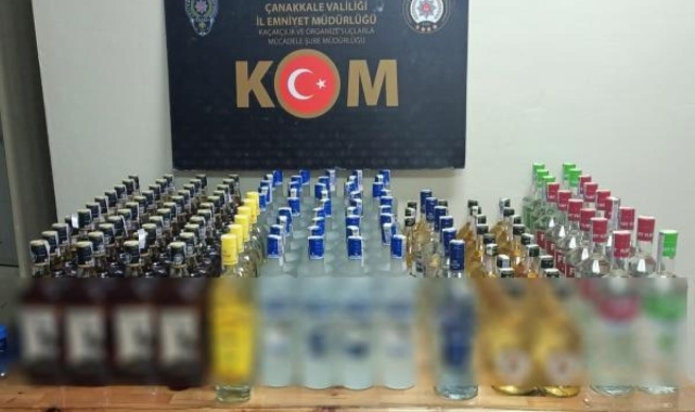 Çanakkale'de kaçak içki operasyonu