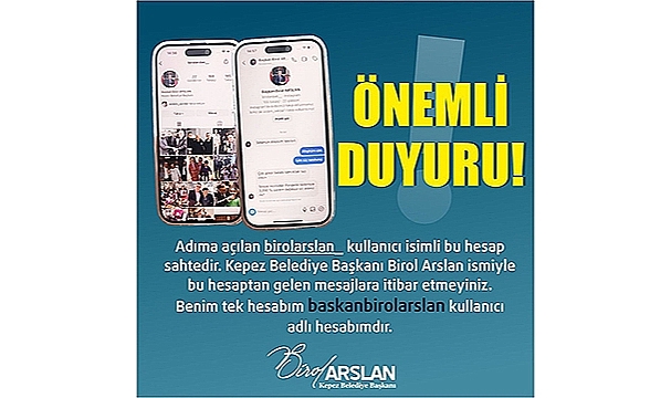 BAŞKAN ARSLAN'DAN ÖNEMLİ DUYURU!