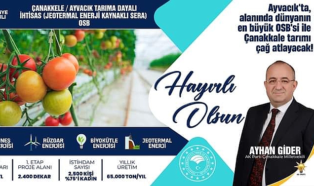 2500 Kişiye İş, 65 Bin Ton Üretim “Çanakkale’nin Yıldızı Parlıyor”