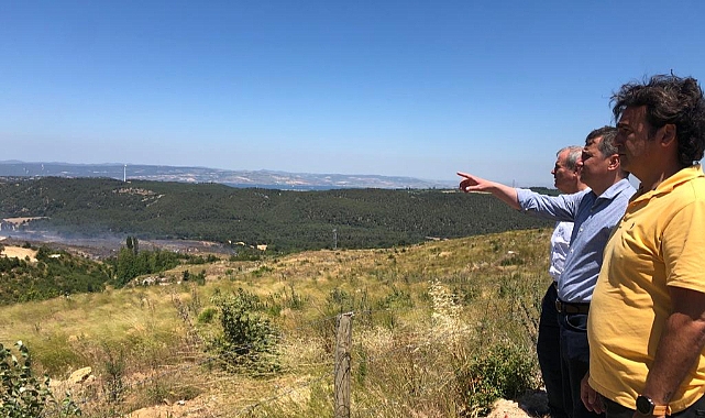 CHP Çanakkale Milletvekili Özgür Ceylan Yangın Bölgesinde