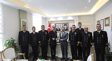 MİLLİ SAVUNMA ÜNİVERSİTESİ DENİZ ASTSUBAY MESLEK YÜKSEKOKULUNDAN VALİ AKTAŞ'A ZİYARET