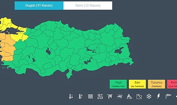 KUVVETLİ FIRTINA VE SAĞANAK GELİYOR