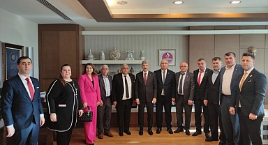 ÇANAKKALE TİCARET BORSASI HEYETİNDEN, ANAYASA MAHKEMESİ ÜYESİ MUHTEREM İNCE'YE ZİYARET