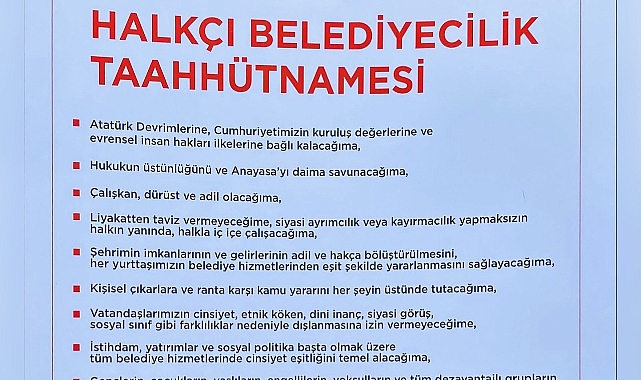 CHP'li Erkek, Halkçı Belediyecilik Taahhütnamesini imzaladı