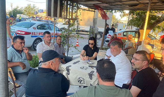 Başkan Ertuğrul yangın bölgesinde incelemelerde bulundu