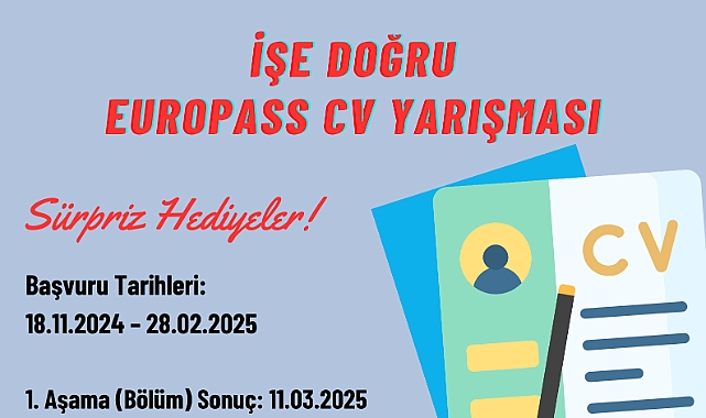 İŞE DOĞRU EUROPASS CV YARIŞMASI’NA BAŞVURULAR BAŞLADI