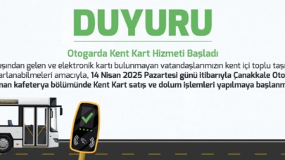 Otogarda Kent Kart Hizmeti Başladı