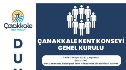 Çanakkale Kent Konseyi Genel Kurulu Toplanıyor