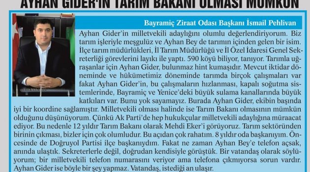 Ak Parti Milletvekili Aday Adayı Ayhan Gideri Vekil olmadan Bakan yaptı .