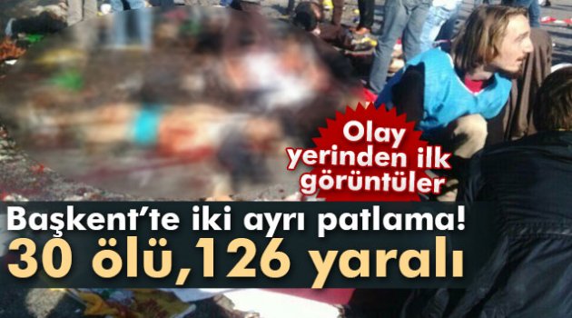 Ankara'daki patlama anı kamerada