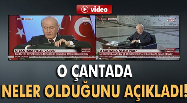Bahçeli, çantada neler olduğunu açıkladı