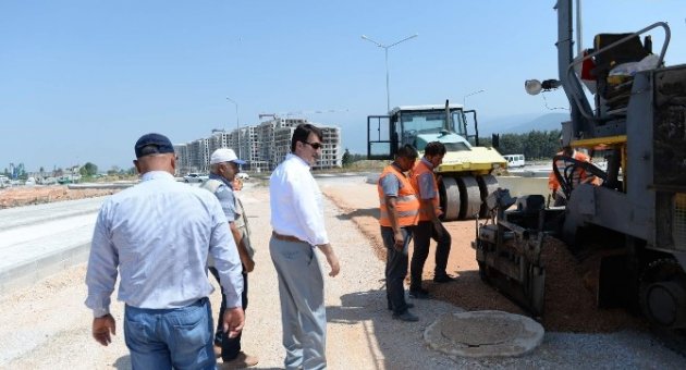 40 Metrelik Bulvar Asfaltlanıyor