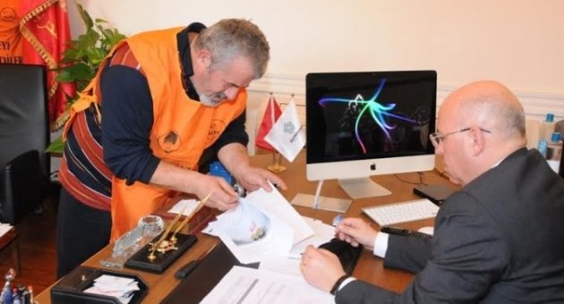 57. Alay Yürüyüş Komitesi Süleymanpaşa Belediye Başkanı Ekrem Eşkinat’ı Ziyaret Etti