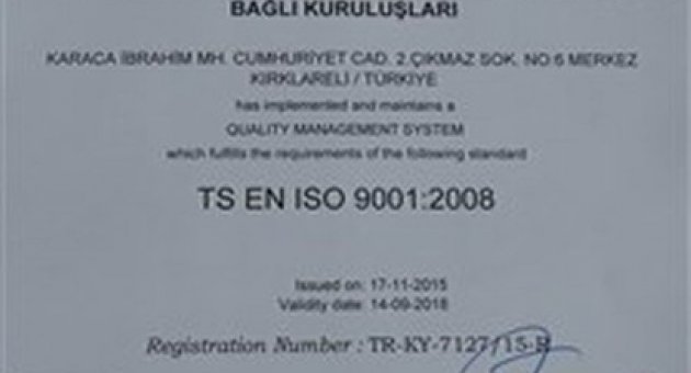 Aile Ve Sosyal Politikalar Kırklareli İl Müdürlüğü’nün Hizmet Kalitesi Belgelendirildi