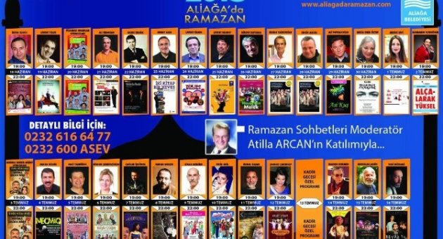 Aliağa Belediyesi’nden Ramazan Ayına Özel Etkinlik Programı