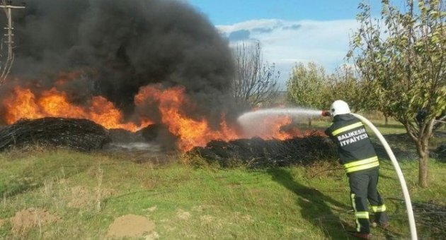 Ark Yapan Elektrik Telleri Yangına Sebep Oldu