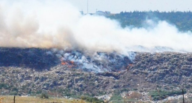 Bandırma Çöplüğünde Yangın