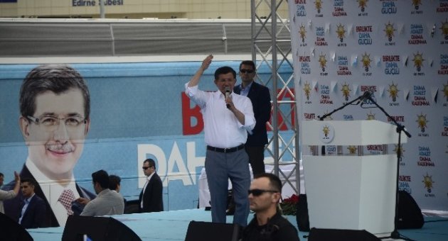Başbakan Davutoğlu, Edirne Mitinginde Konuştu