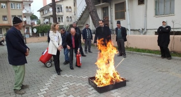 Burhaniye Tarım’da Yangın Tatbikatı