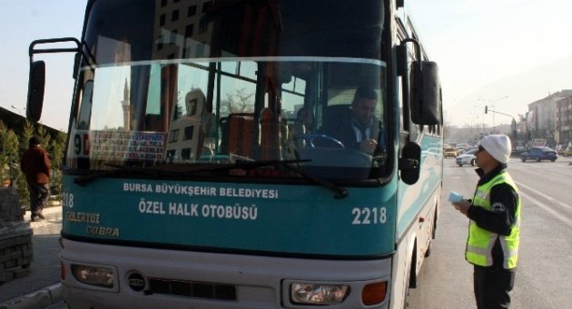 Bursa’da Özel Halk Otobüslerine Sıkı Denetim