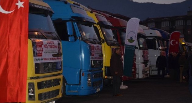 Bursa’dan Suriye’ye 16 Yardım Tır’ı Gönderildi