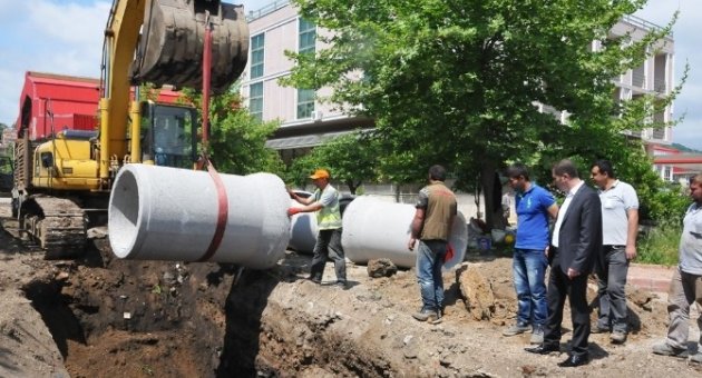 Çan Çarşı Merkezi Altyapı Çalışmaları Tamamlanmak Üzere