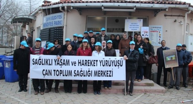 Çan’da Sağlıklı Beslenme Ve Hareketli Yaşam İçin Yürüyüşü Düzenlendi