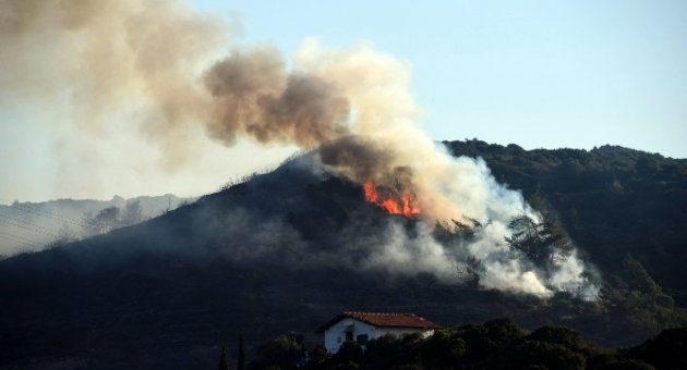 Çeşme’de Ormanlık Alanda Yangın