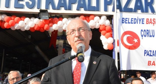 Çorlu’da Kapalı Pazaryeri Açıldı