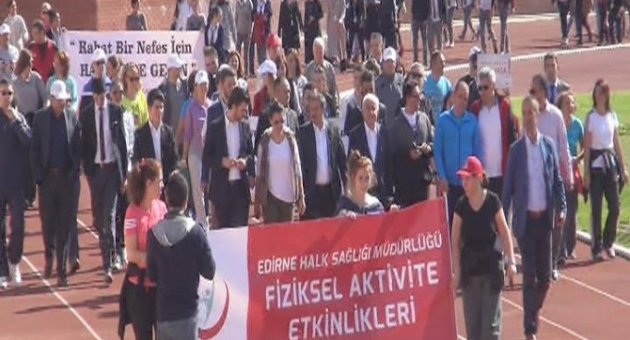 Dünya Yürüyüş Günü’ne Bir Destek De Edirne’den