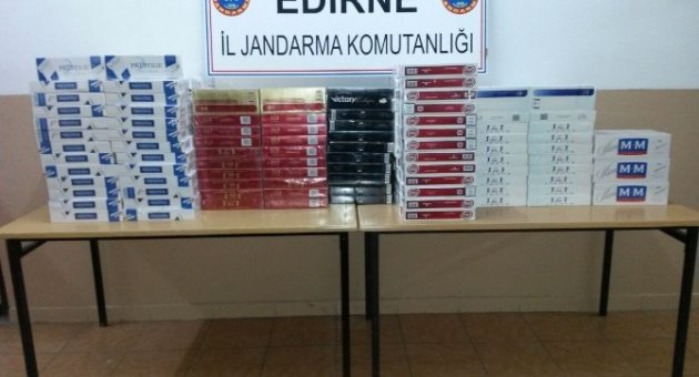 Edirne Jandarmasından Kaçak Sigara Operasyonu