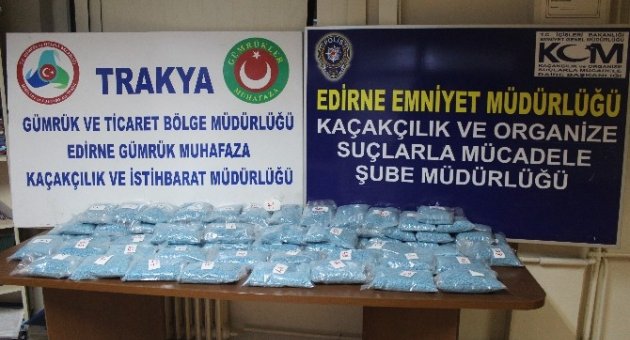 Edirne’de 70 Kilo Uyuşturucu Ele Geçirildi